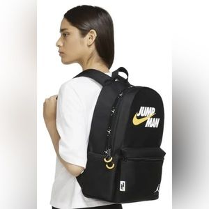 Nike Air Jordan Jumpman School Sport Backpack Black/White/Yellow